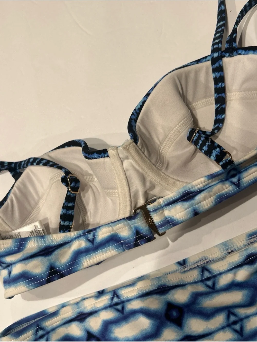 Michael Kors Blue Patterned Two-Piece Bikini